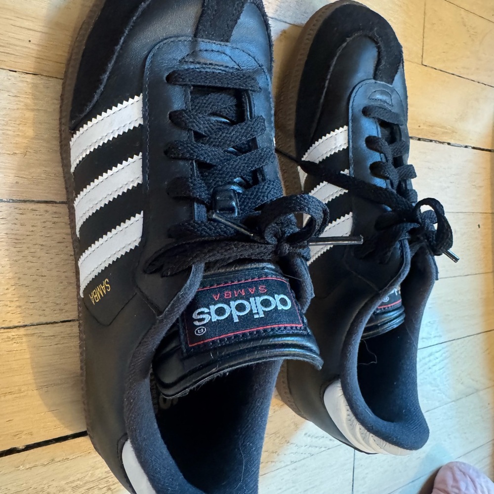 Adidas Black and White Samba size 6